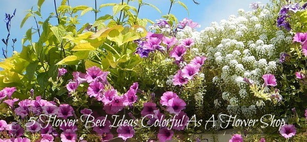 flower bed ideas and colorful backyard landscaping designs