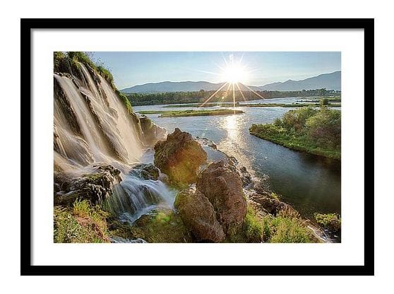 scenic natural landscape photography Idaho Waterfall